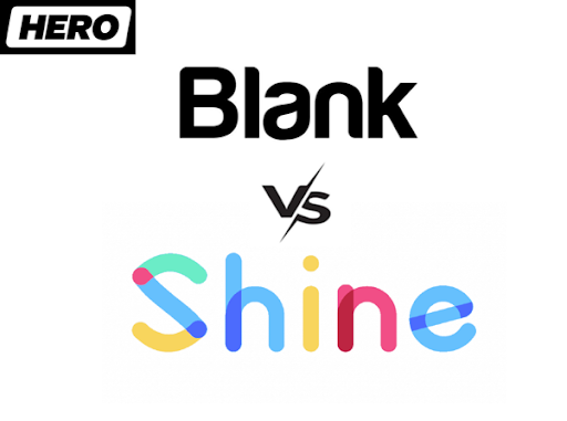 Filter-free comparison between Blank and Shine (and an alternative) 